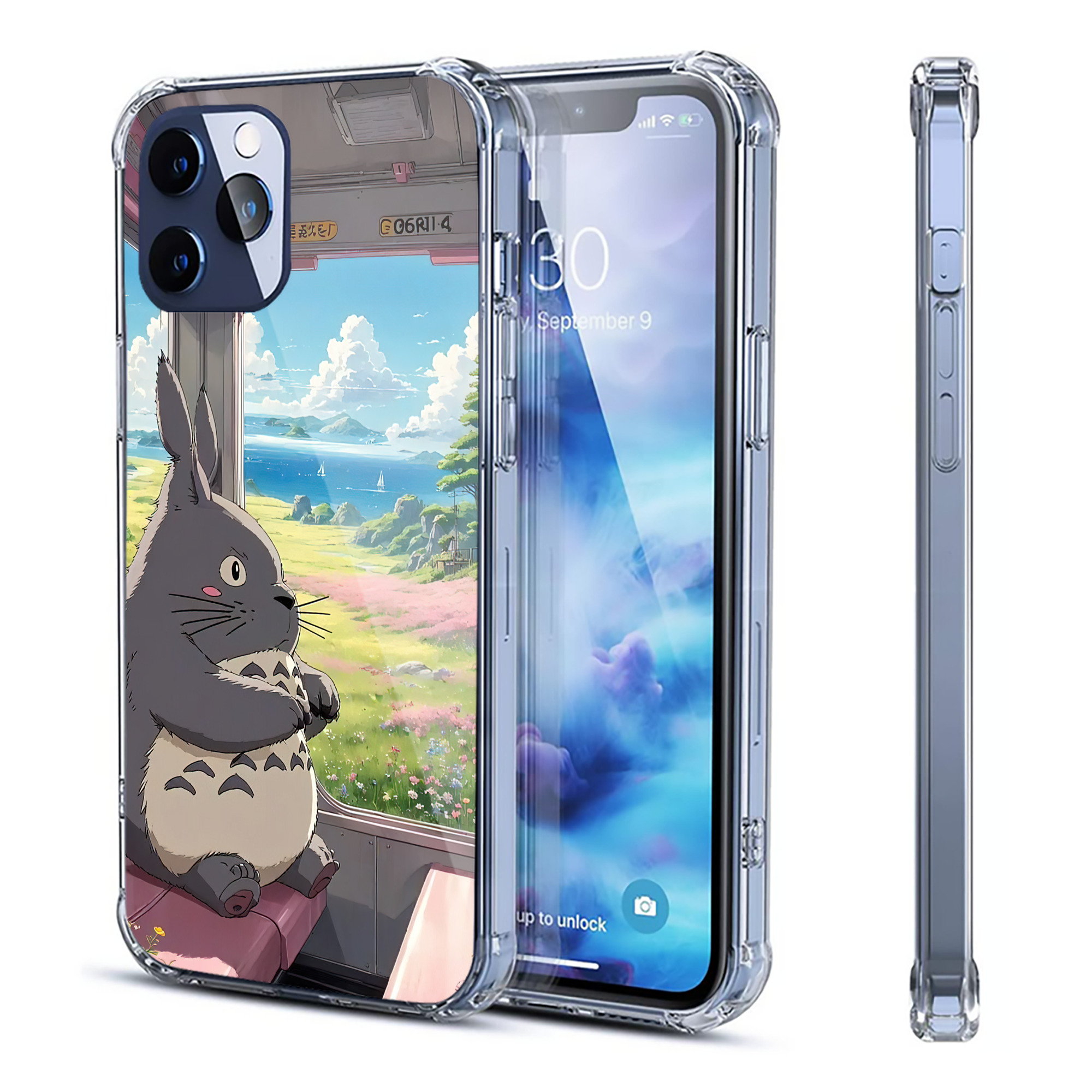 （画像用） となりのトトロ 草壁メイ 草壁サツキ My Neighbor Totoro Satsuki Kusakabe Mei Kusakabe 【iPhone 12シリーズ対応】透明スマホケース（クリアソフトケース）
